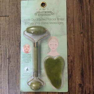 Jade Roller Guasha Kit - Natural Stone Jade Roller and Guasha NEW